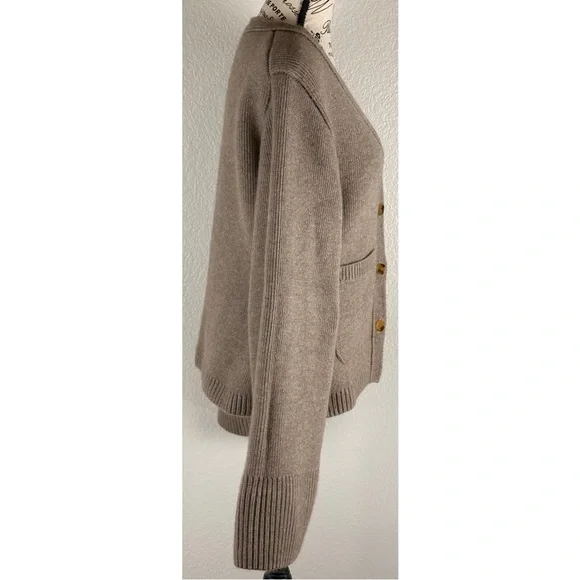 KHAITE NWT Scarlet Cashmere Cardigan Sweater Barley, size Medium - Picture 5 of 16